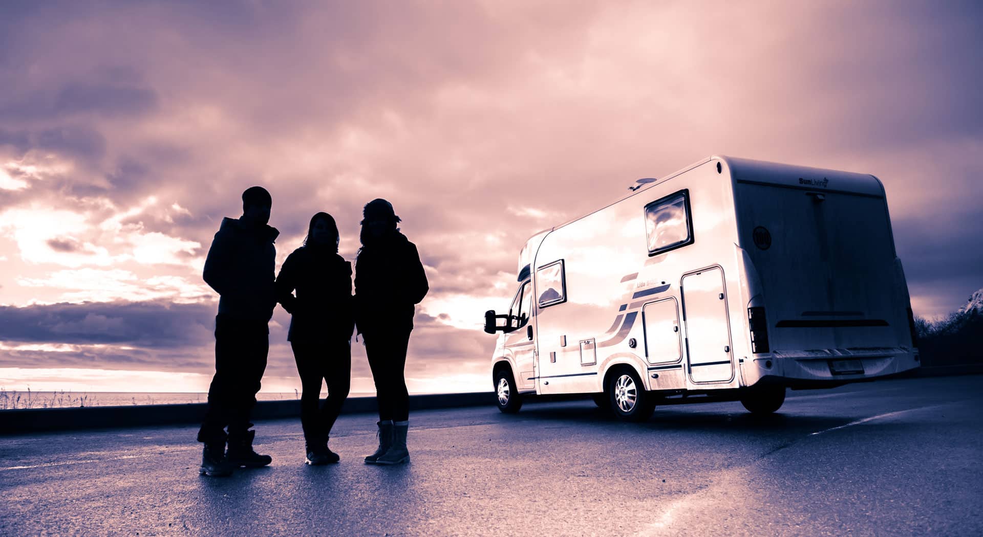 Wohnmobil am Meer Parkplatz